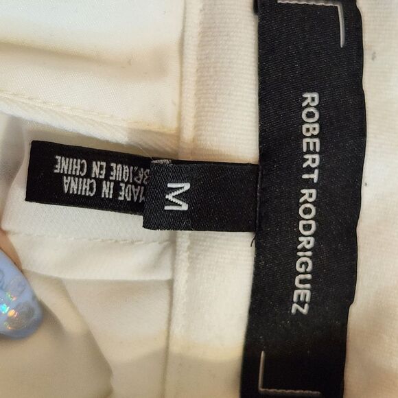 Robert Rodriguez White High Neck Chiffon Blouse with Built-in Halter Bra MED - Picture 11 of 12